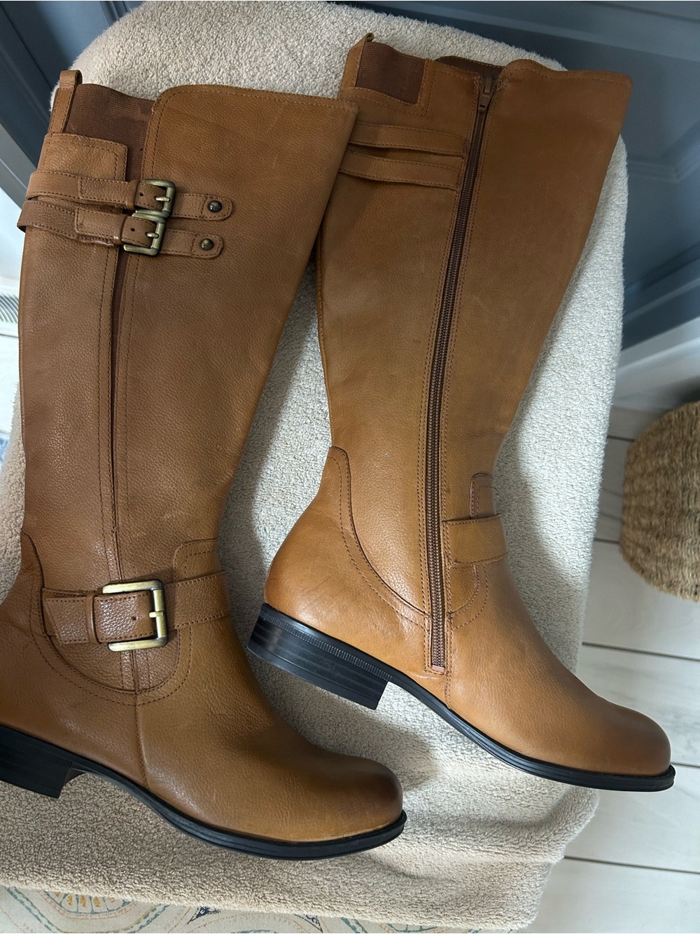 NATURALIZER JESSIE side zip leather knee high boots. New?? Size 8 - Picture 3 of 13